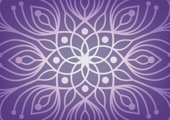 Mandala purple flower pattern decoration background