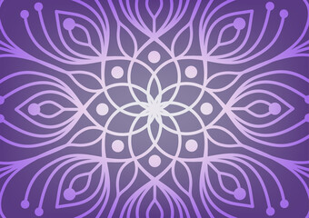 Mandala purple flower pattern decoration background