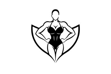  fitness silhouette beauty logo vector illustration