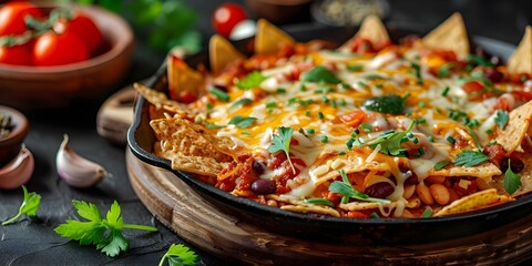 Chilaquiles with Beans, Cheese, and Tomato Sauce A Traditional Mexican Dish served on Tortillas. Concept Mexican Cuisine, Chilaquiles Recipe, Traditional Food, Tortilla Dish, Vegetarian Meal