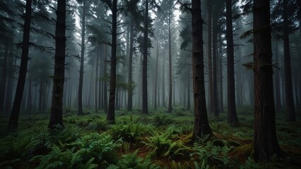 Fototapeta premium Misty Forest Morning