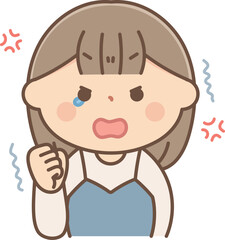 怒りに震える女性