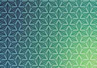 Mandala leaf green pattern geometry background