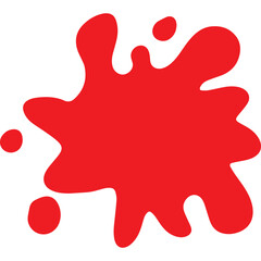 Red paint splatter art vector