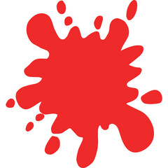 Naklejka premium Red paint splatter art vector