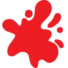 Red paint splatter art vector