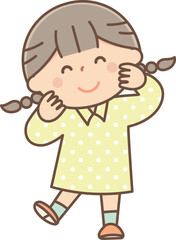 可愛いポーズの女の子