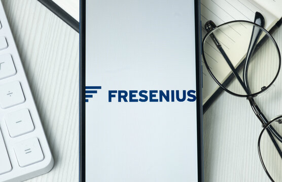 New York, USA - 21 June 2024: Fresenius Logo on Phone Screen, Company Icon