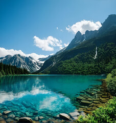 lake in the mountains
