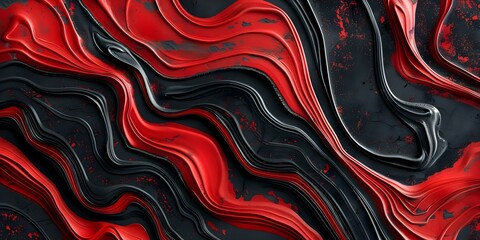 Organic Background with Red and Black Resume Featuring Marble Swirls and Agate Waves. Concept Marble Swirls, Agate Waves, Red and Black Resume, Organic Background, Elegant Design