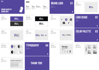 Minimal Purple and White Professional Brand Guideline