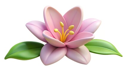 Obraz premium cute lily flower illustration with high detailing