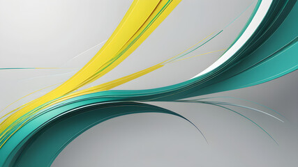 a modern 3d design yellow teal color having grey background, banner, poster, backdrop design, wallpaper, space for text