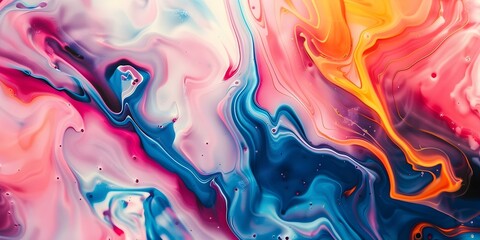 Fototapeta premium Fluid and Vibrant Abstract Art Colors in Motion. Concept Abstract Art, Vibrant Colors, Fluid Movement