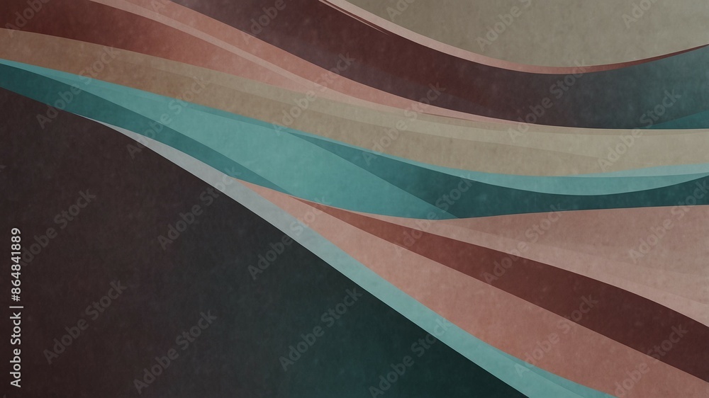 Poster abstract gradient layers of flowing colors in soft pastel tones with smooth curves