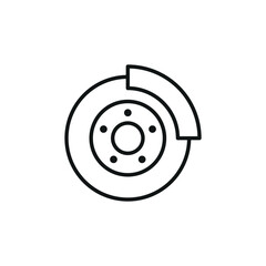 Brake Disk icon. Simple brake disk icon for social media, app, and web design. Vector illustration.