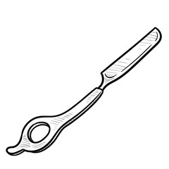 blade razor handdrawn illustration