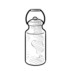 milk can container handdrawn illustration
