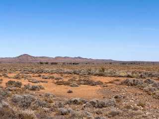Mountains and dirt road in the Australian Outback