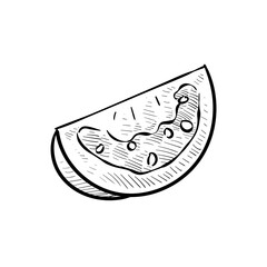 tomato slice handdrawn illustration