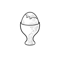 chicken eggs handdrawn illustration