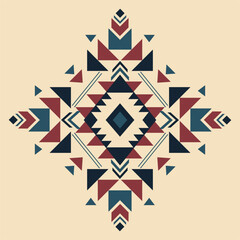 Fototapeta premium Tribal Navajo Ornament. Aztec geometric art ornament print. Vector illustration