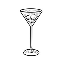 cocktail handdrawn illustration