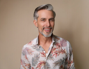 Fototapeta premium Studio Portrait of Handsome Senior Man