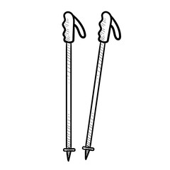 climbing stick handdrawn illustration