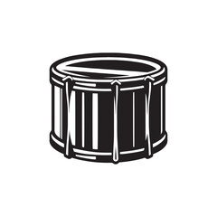 Minimalist Steel Drum Vector Design - Steel Dum Silhouette - Musical Instrument Illustration.