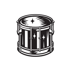 Minimalist Steel Drum Vector Design - Steel Dum Silhouette - Musical Instrument Illustration.