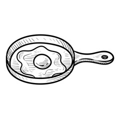 chicken eggs handdrawn illustration