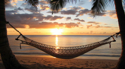 a hammock on a beach