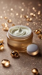 Background texture of beauty skincare cream for cosmetics