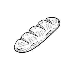 baguette handdrawn illustration