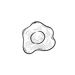 fried egg handdrawn illustration