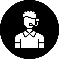 Obraz premium Customer Service Agent Icon Style