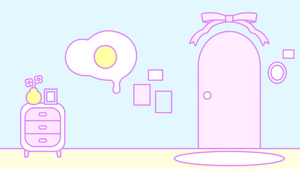 チェストのあるかわいいキッズルーム⭐︎青