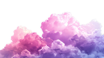 Fototapeta premium Multi-colored clouds isolated on a transparent background