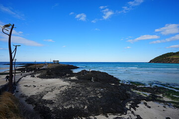 wonderful seaside view with clear water