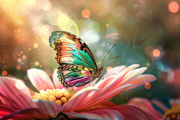 a butterfly on a flower