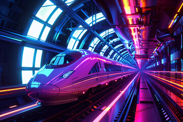 a train in a tunnel