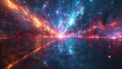 Cosmic Reflection: A Symphony of Stars and Light