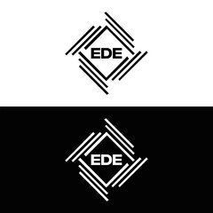 EDE logo. E D E design. White EDE letter. EDE, E D E letter logo design. Initial letter EDE linked circle uppercase monogram logo. E D E letter logo vector design. top logo, Most Recent, Featured,