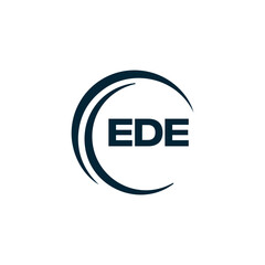EDE logo. E D E design. White EDE letter. EDE, E D E letter logo design. Initial letter EDE linked circle uppercase monogram logo. E D E letter logo vector design. top logo, Most Recent, Featured,