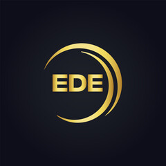 EDE logo. E D E design. White EDE letter. EDE, E D E letter logo design. Initial letter EDE linked circle uppercase monogram logo. E D E letter logo vector design. top logo, Most Recent, Featured,