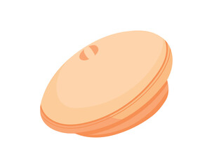 Women's yellow beret, stylish hat vector illustration isolated on white background