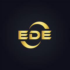EDE logo. E D E design. White EDE letter. EDE, E D E letter logo design. Initial letter EDE linked circle uppercase monogram logo. E D E letter logo vector design. top logo, Most Recent, Featured,