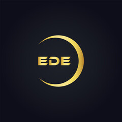 EDE logo. E D E design. White EDE letter. EDE, E D E letter logo design. Initial letter EDE linked circle uppercase monogram logo. E D E letter logo vector design. top logo, Most Recent, Featured,