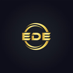 EDE logo. E D E design. White EDE letter. EDE, E D E letter logo design. Initial letter EDE linked circle uppercase monogram logo. E D E letter logo vector design. top logo, Most Recent, Featured,